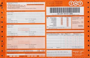 Air waybill delivery order